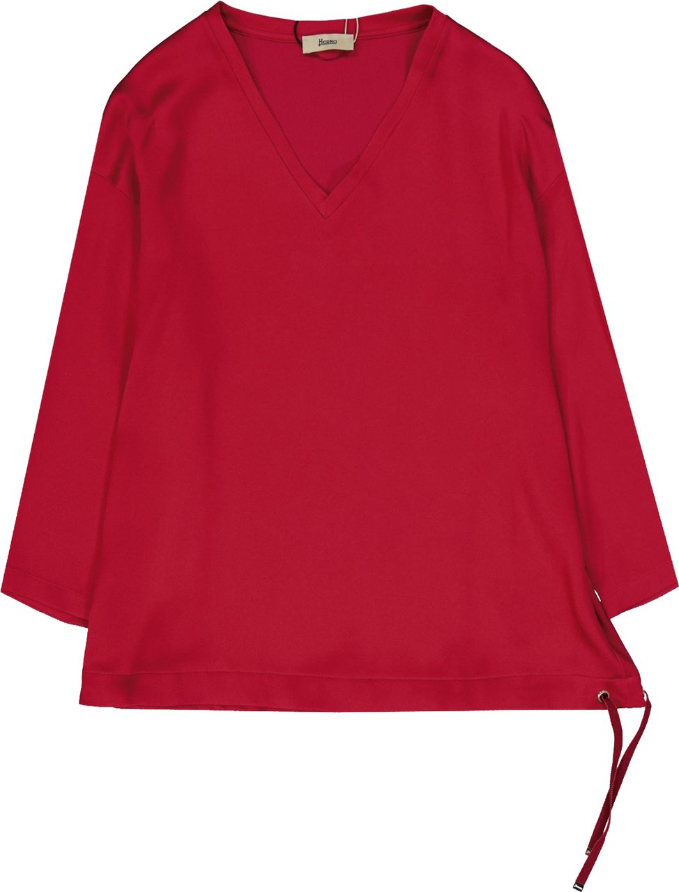Herno long-sleeve V-neck top Rood