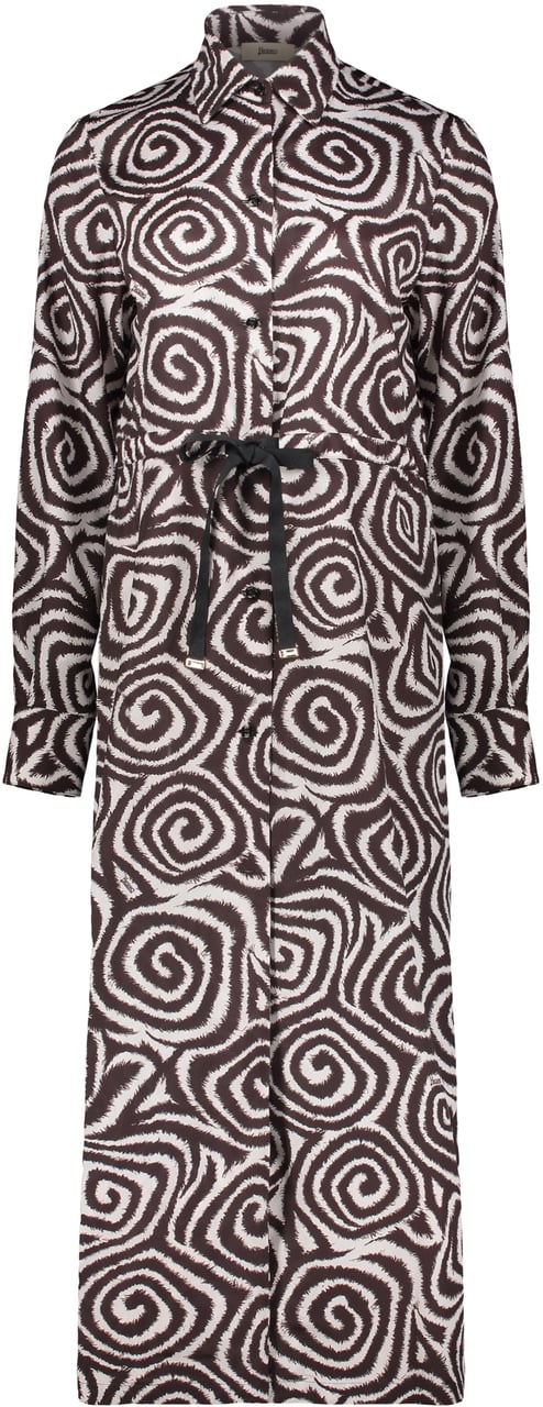 Herno Elegant long dress Zwart