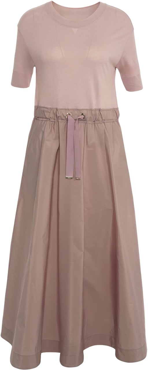 Herno Midi dress with drawstring at waist Roze