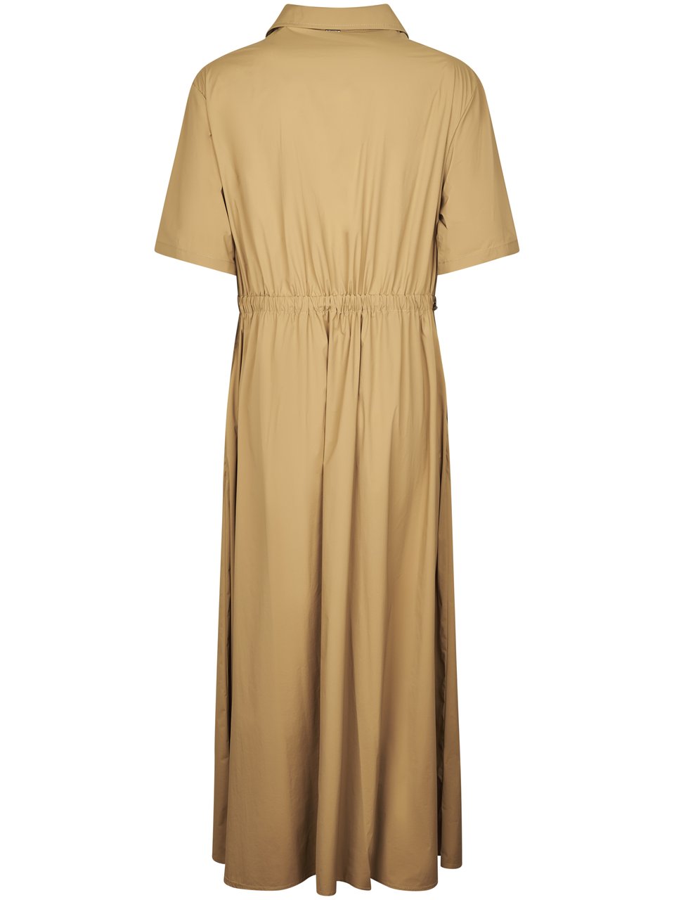 Herno Midi Dress with Classic Shirt Collar Bruin
