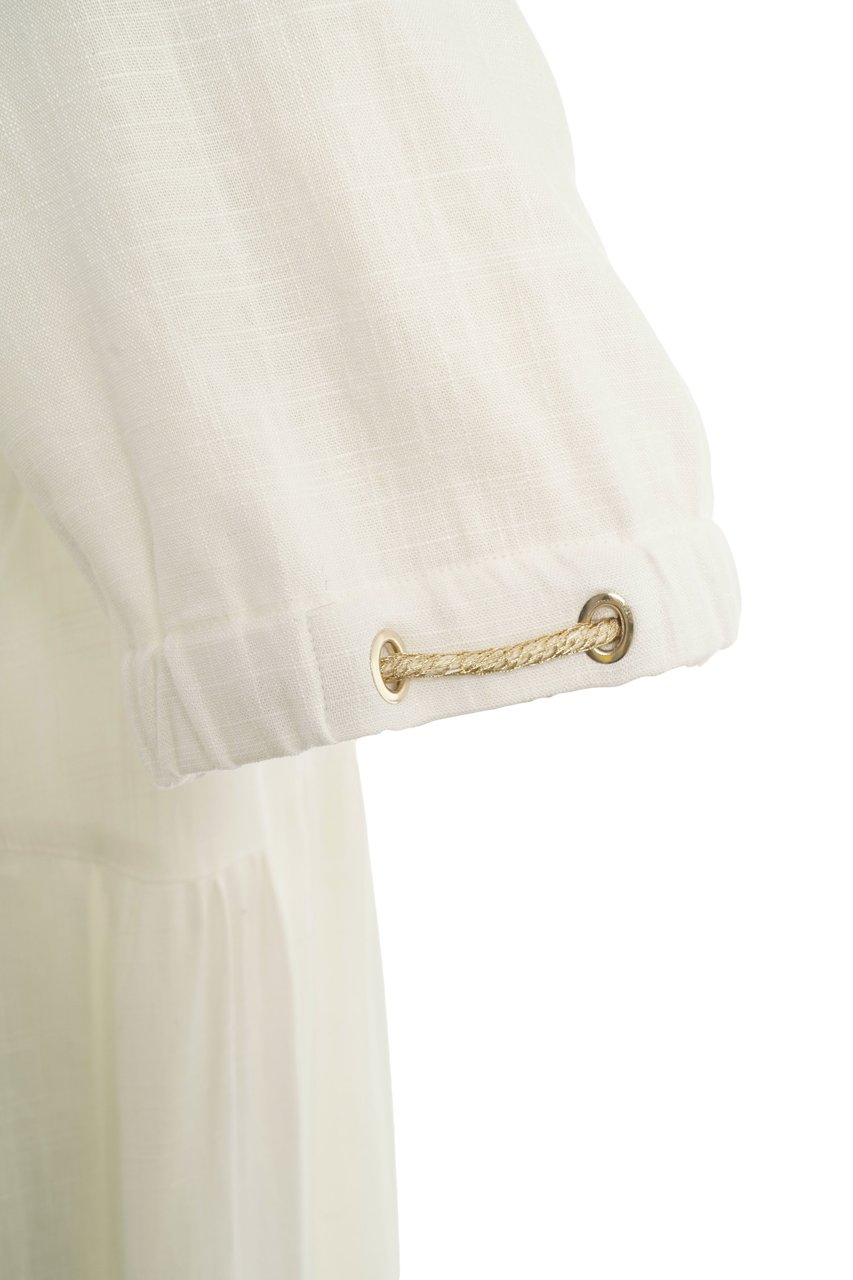 Herno Linen blend maxi dress Wit