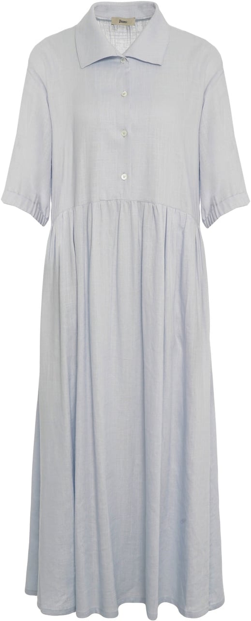 Herno Linen blend maxi dress Blauw