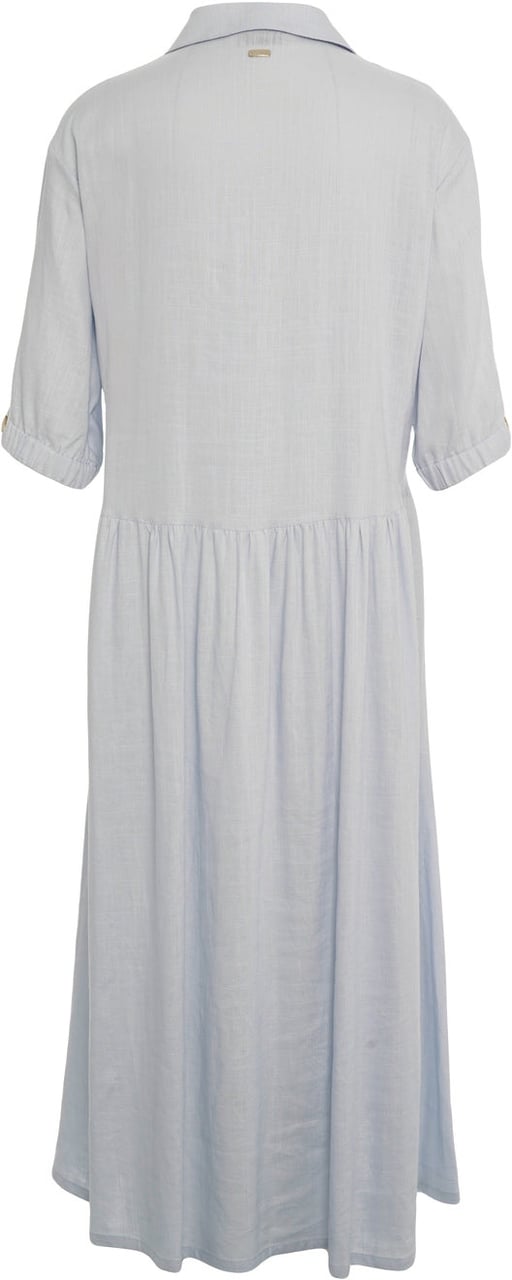 Herno Linen blend maxi dress Blauw