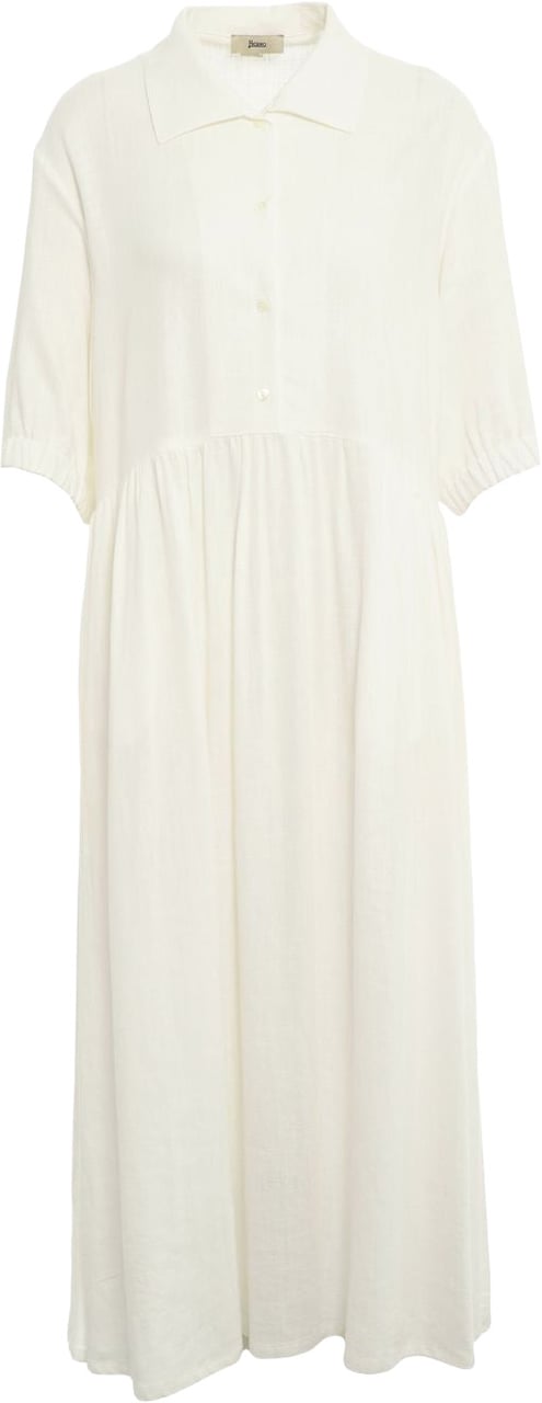 Herno Linen blend maxi dress Wit