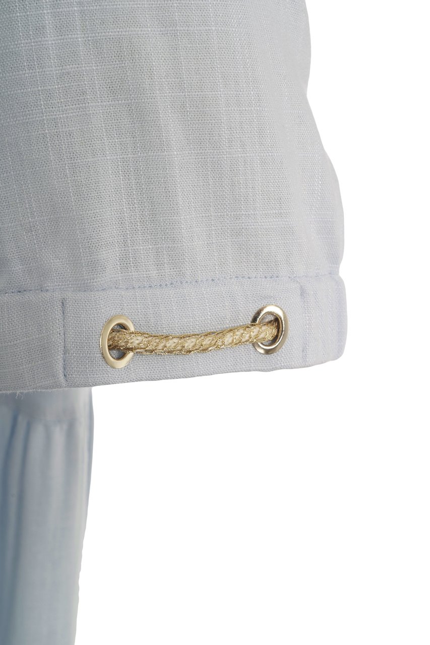 Herno Linen blend maxi dress Blauw