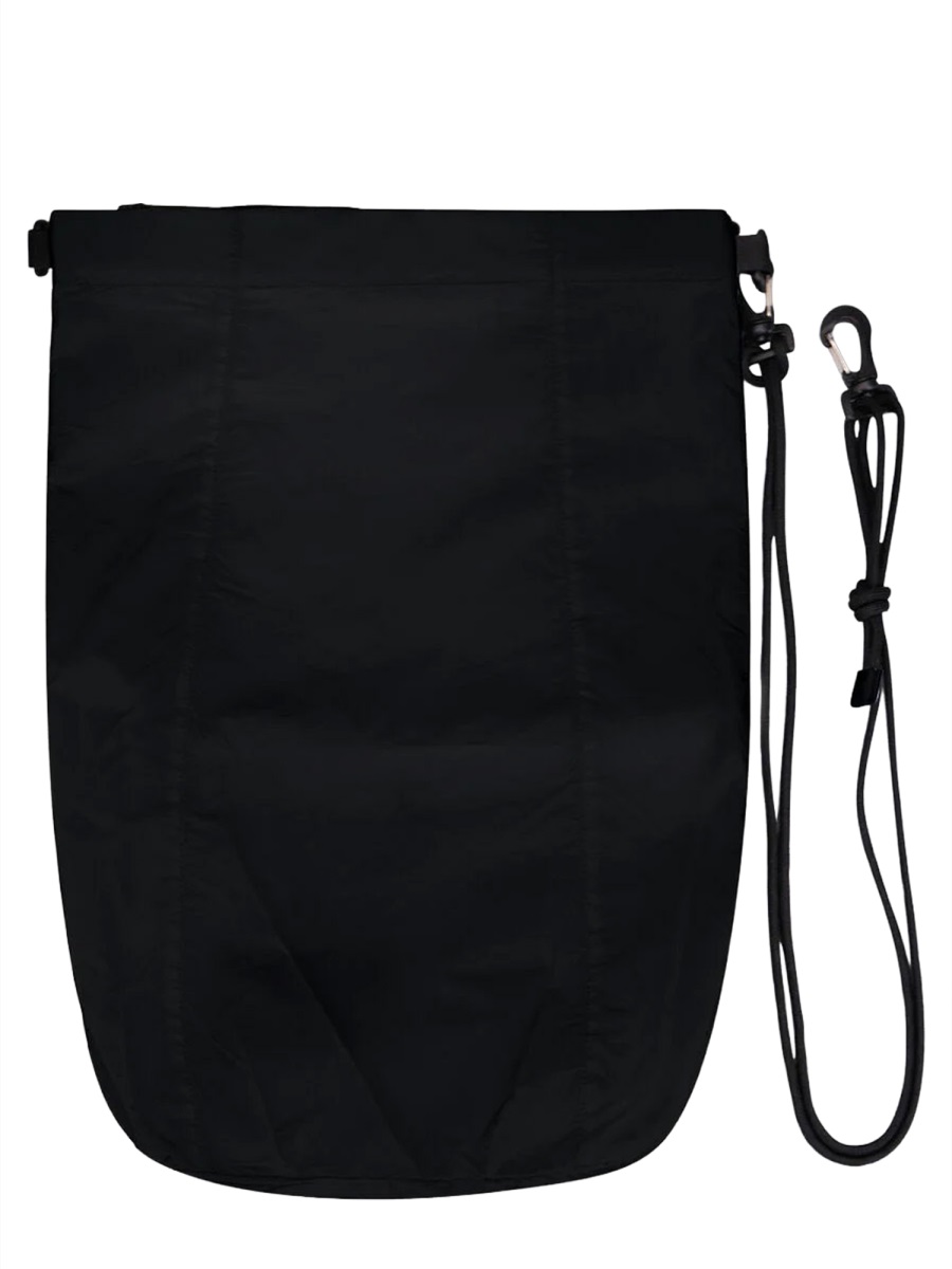 Herno Black Taffeta Rectangular Shoulder Bag Zwart