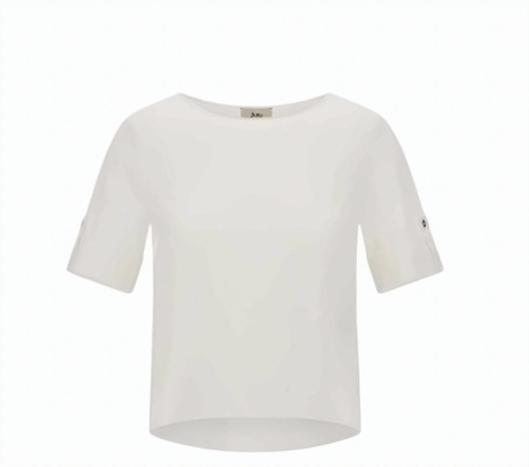 Herno Boat Neck Cotton Short Sleeve T Shirt Wit