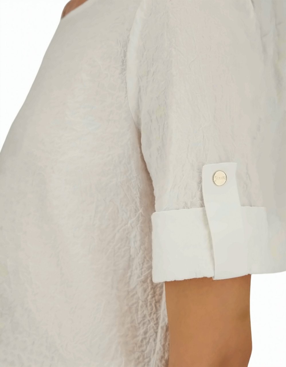 Herno Boat Neck Cotton Short Sleeve T Shirt Wit