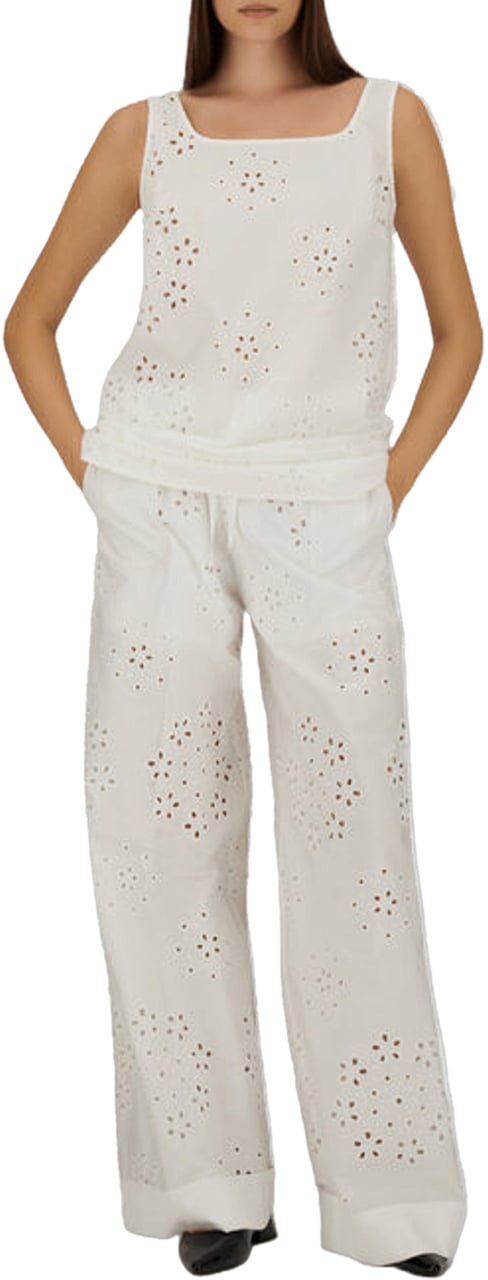 Herno Broderie broek Wit