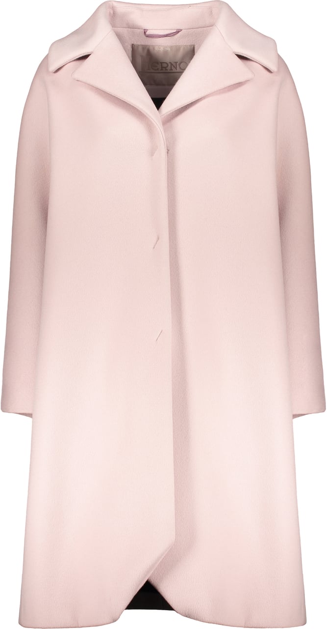 Herno Wool-cashmere blend coat Roze