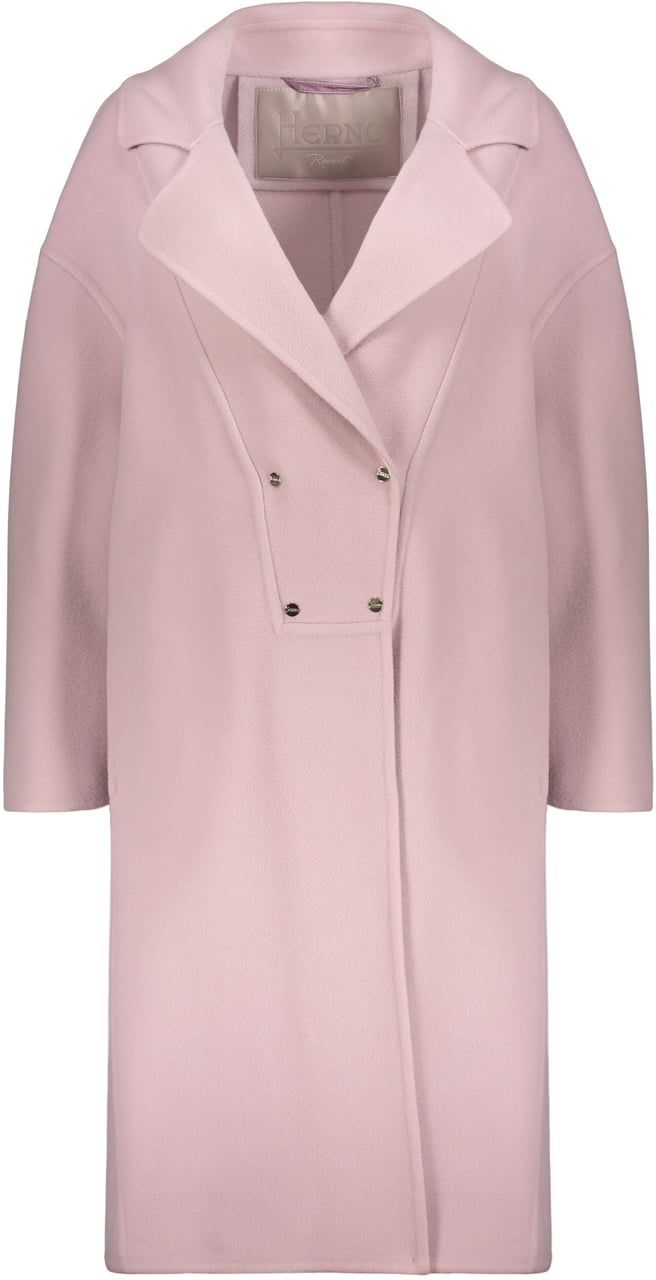 Herno Pale pink long coat elegant and versatile Roze