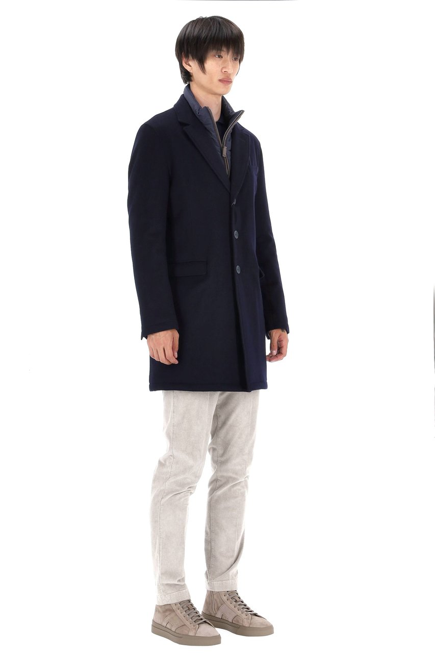 Herno Padded Virgin Wool Coat Zwart