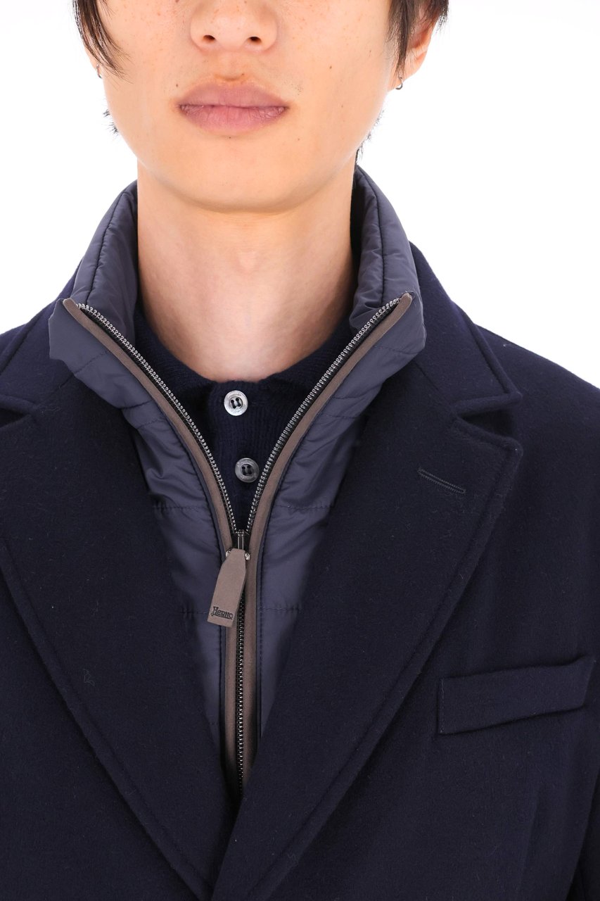 Herno Padded Virgin Wool Coat Zwart