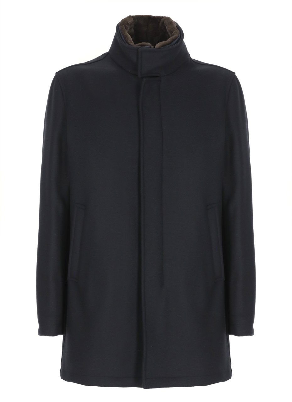 Herno Coats Blue Blauw