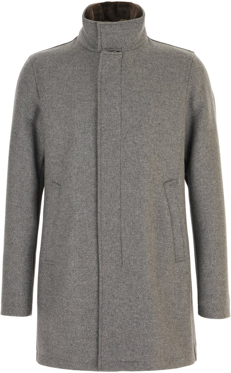 Herno Herno Grey wool blend padded jacket Grijs