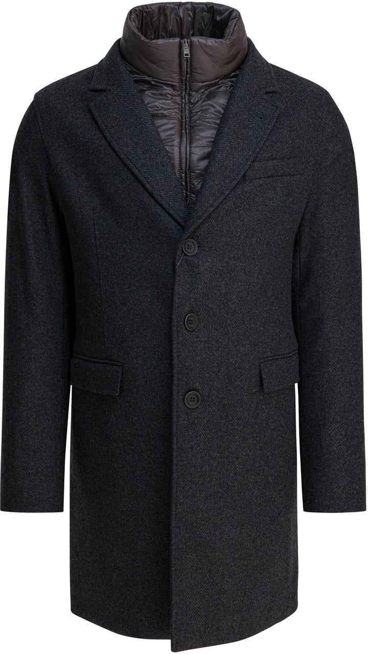 Herno Wool coat with vest Grijs