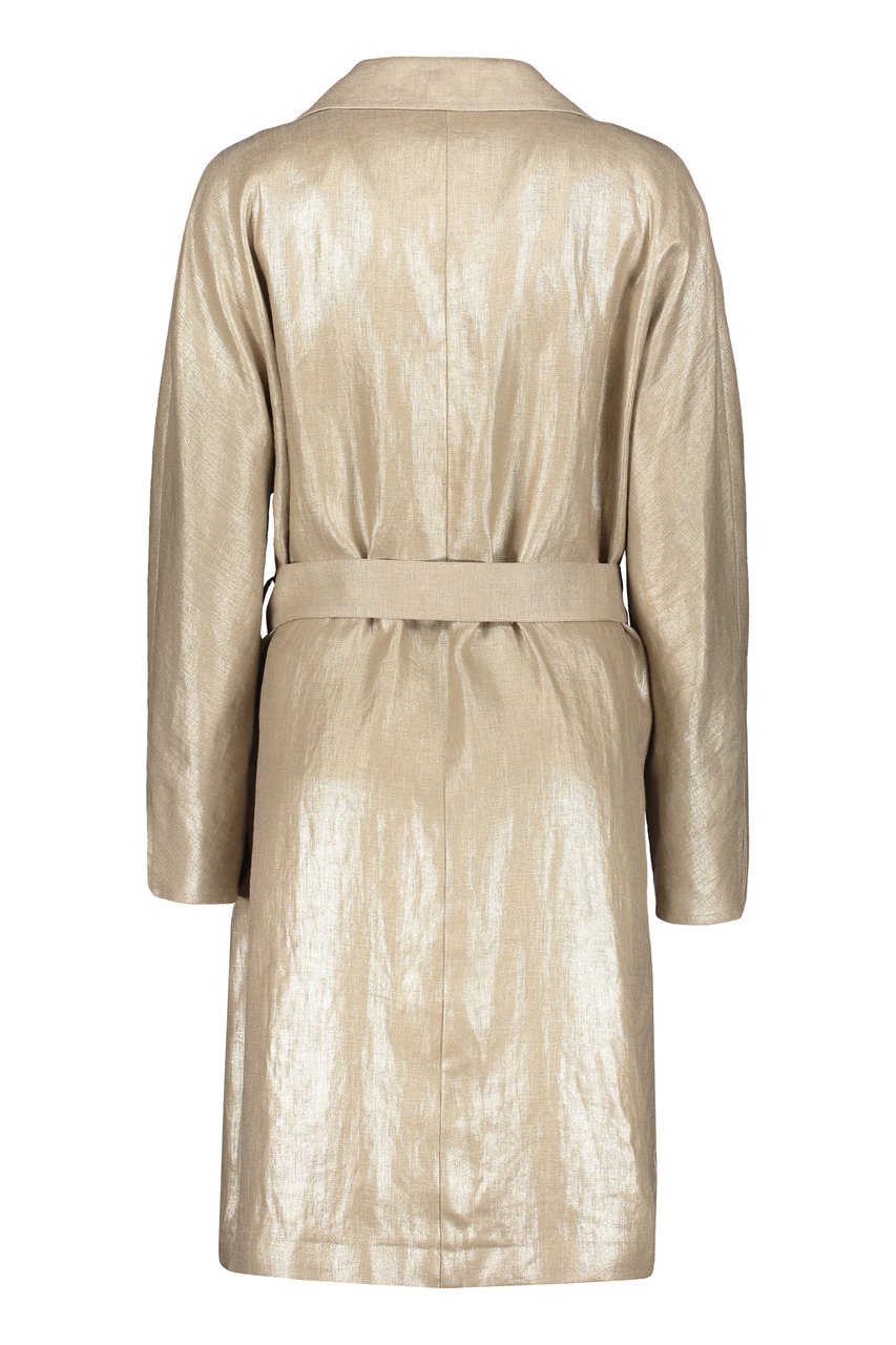 Herno Linen trench coat Beige