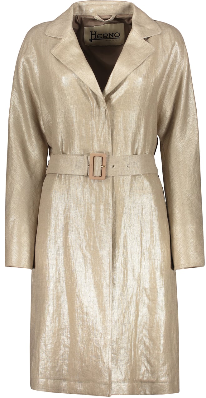 Herno Linen trench coat Beige
