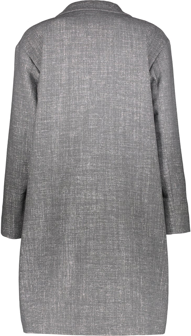Herno Elegant gray coat with lurex yarn Grijs