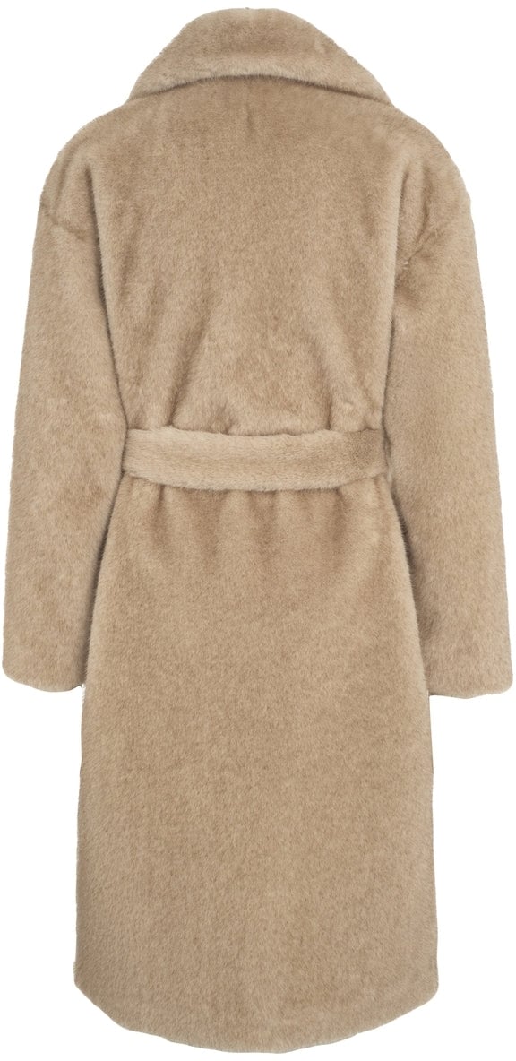 Herno Coat made of faux fur Beige