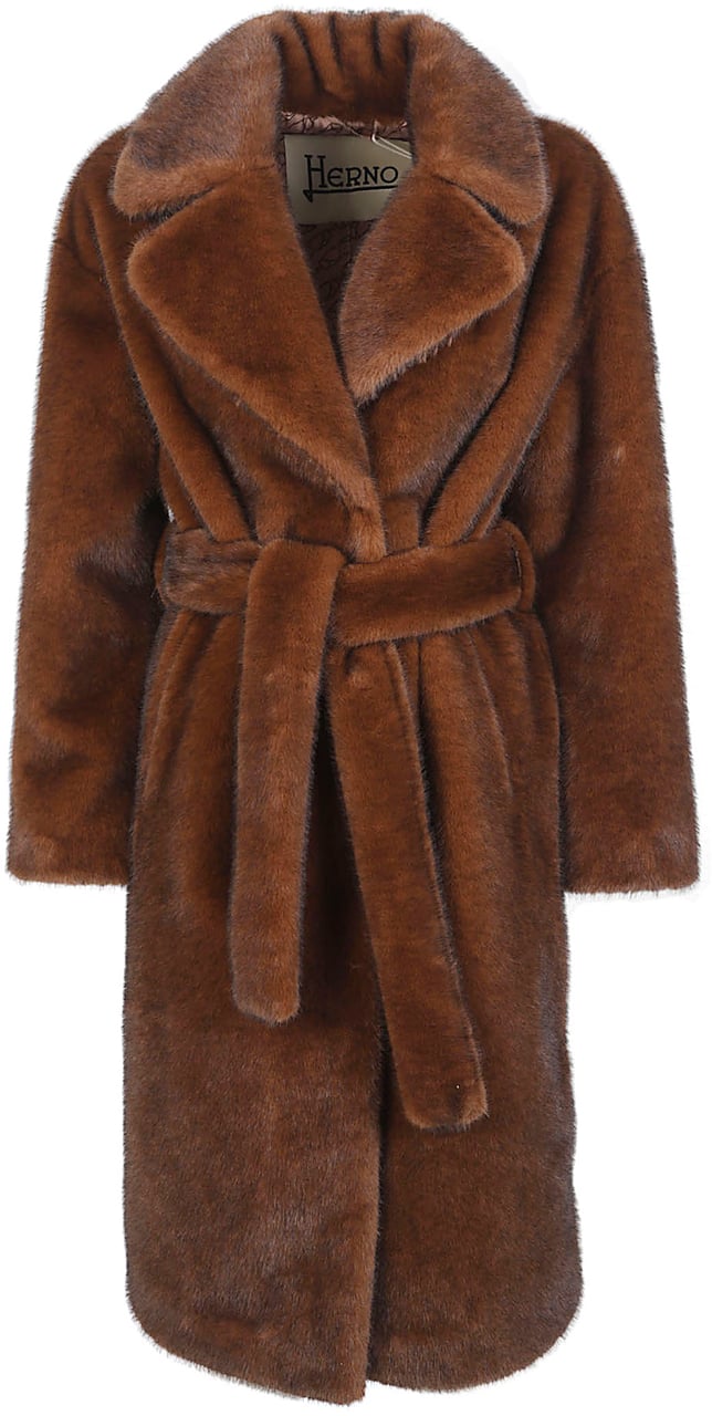 Herno Coat Brown Bruin