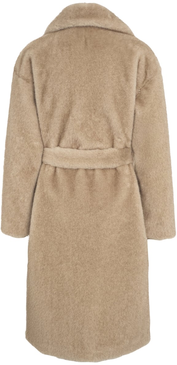 Herno Cappotto in ecopelliccia Beige