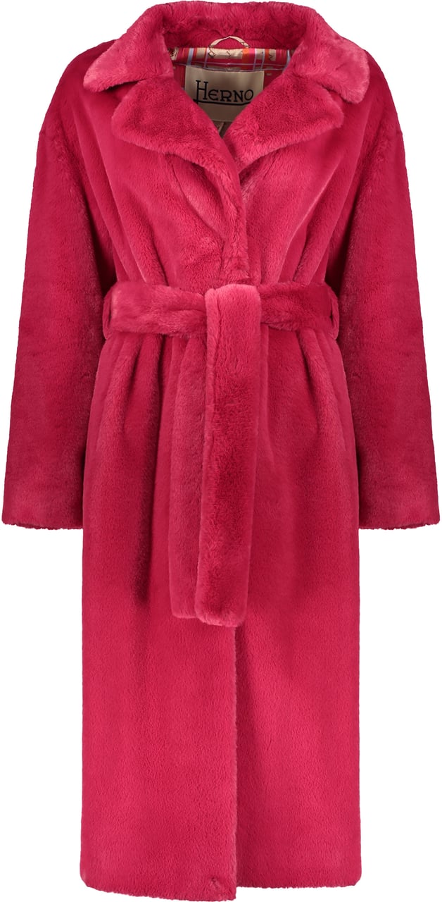 Herno Vegan fur coat Roze