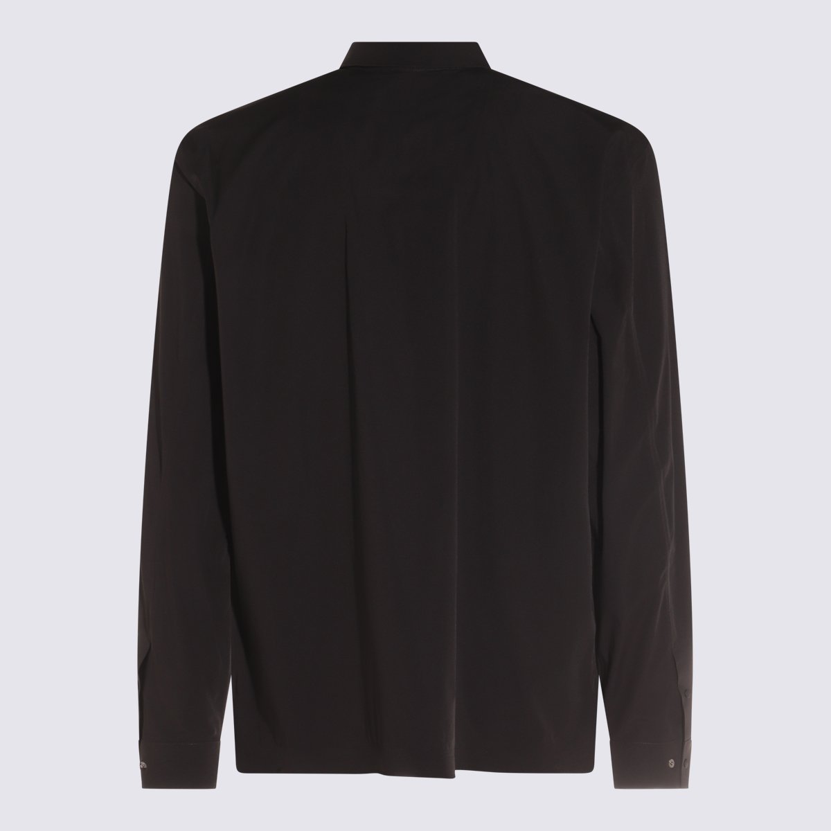 Herno Button-Up Jacket With Flap Pocket And Zippered Detail Zwart