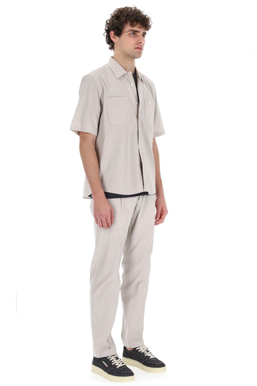 Herno Textured Cotton Shirt Wit