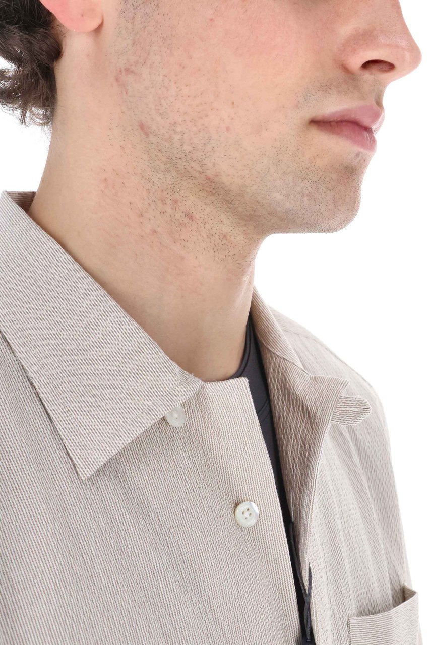 Herno Textured Cotton Shirt Wit