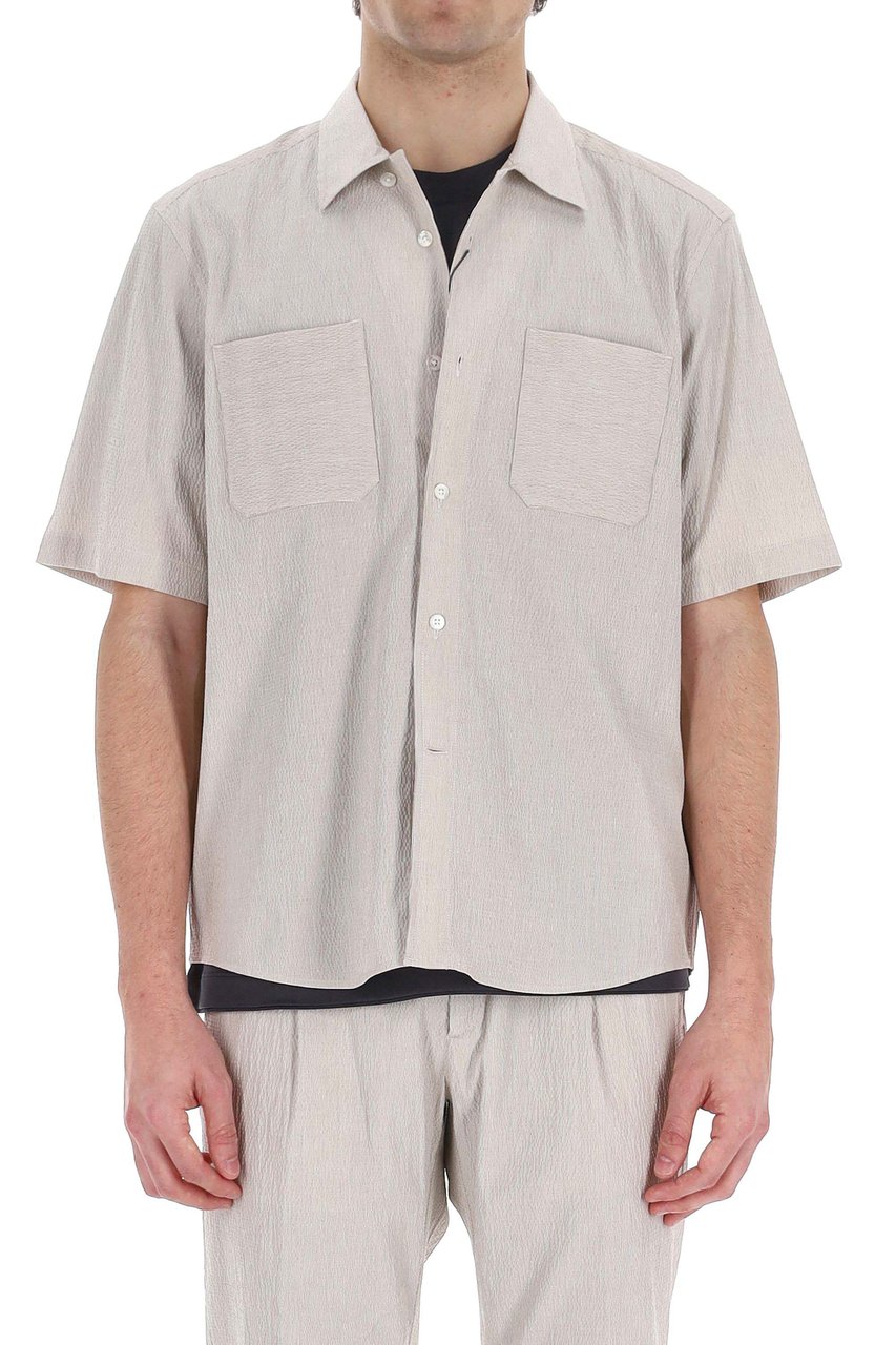 Herno Textured Cotton Shirt Wit