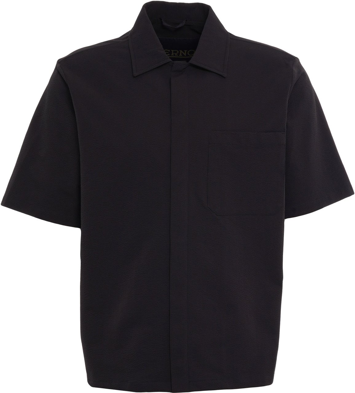 Herno Seersucker short-sleeved shirt Blauw