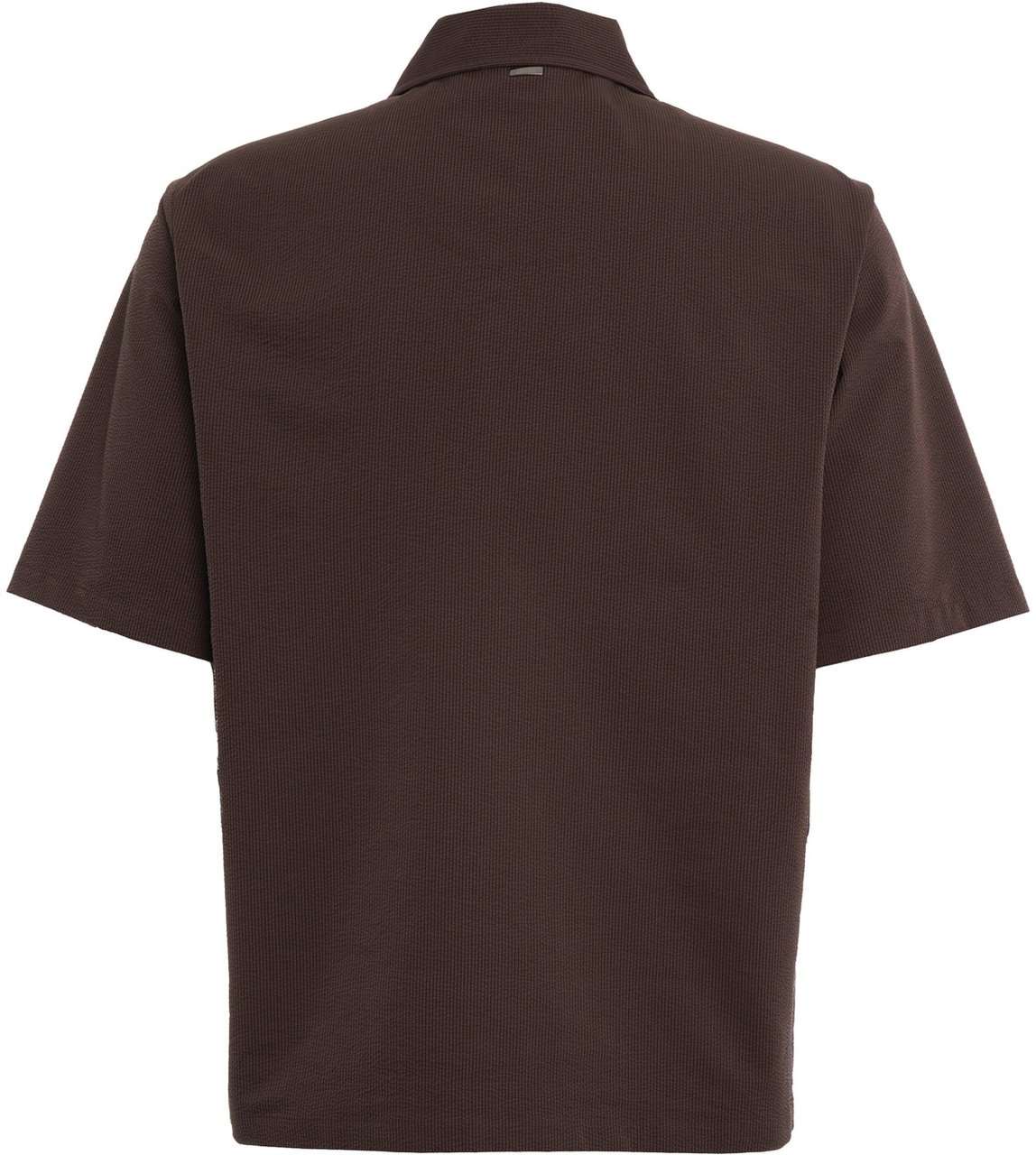 Herno Seersucker short-sleeved shirt Bruin