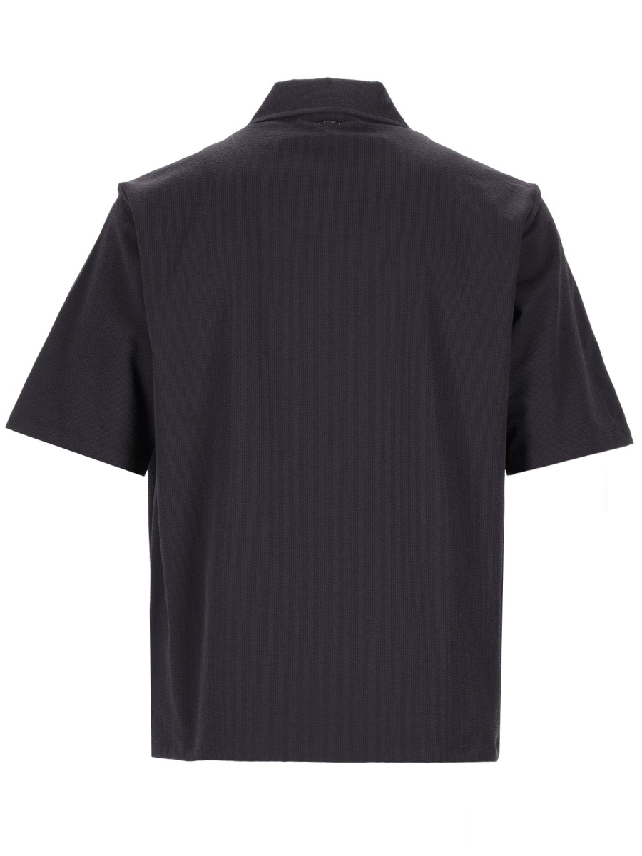 Herno Boxy Cut Concealed Placket Shirt Zwart