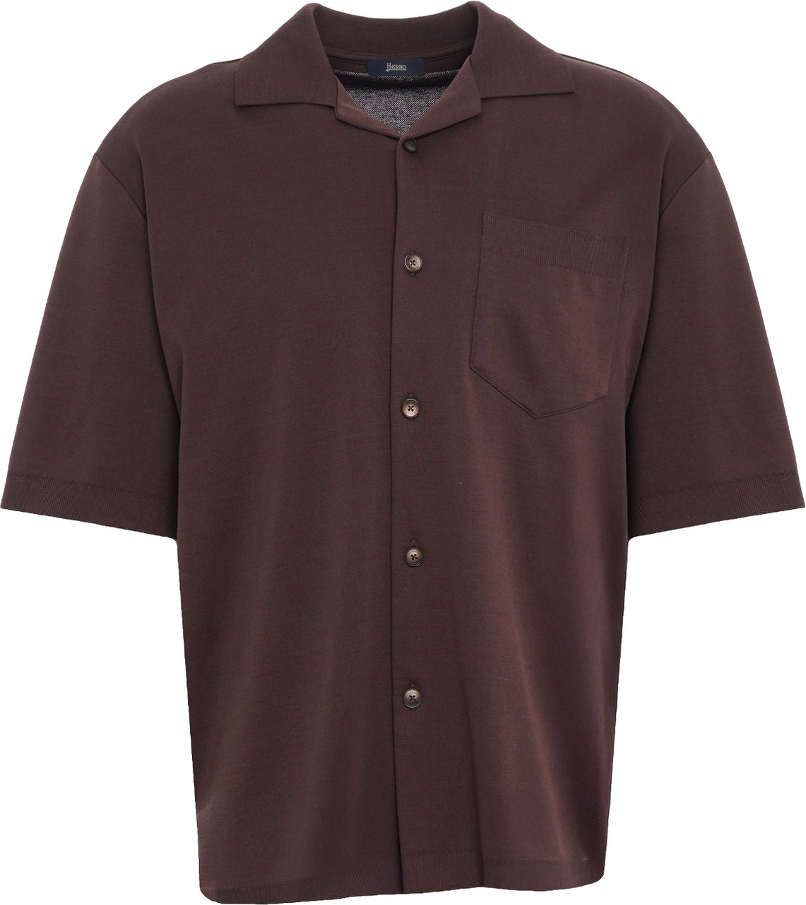 Herno Cotton short sleeve shirt Bruin