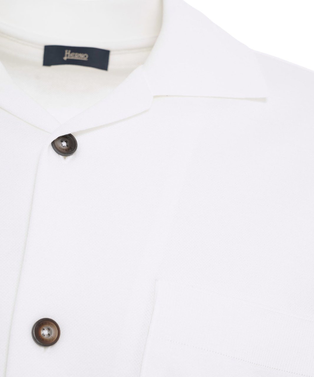 Herno Cotton short sleeve shirt Wit