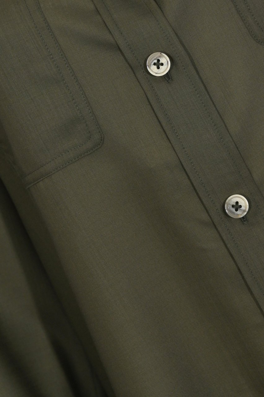 Herno Shirts Light Military Donkergroen