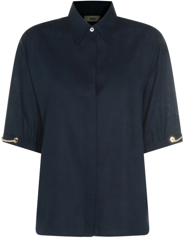Herno Shirts Blue Blauw