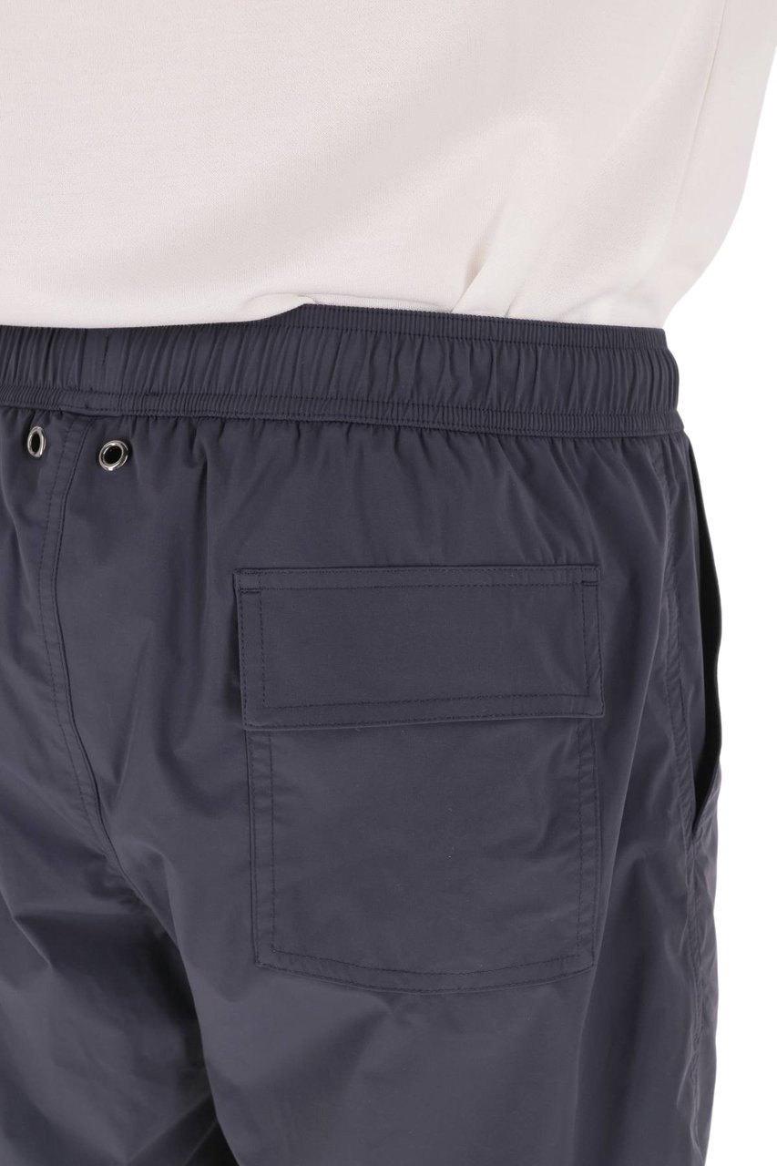 Herno Quick-Drying Navy Swim Shorts with Adjustable Waistband Blauw