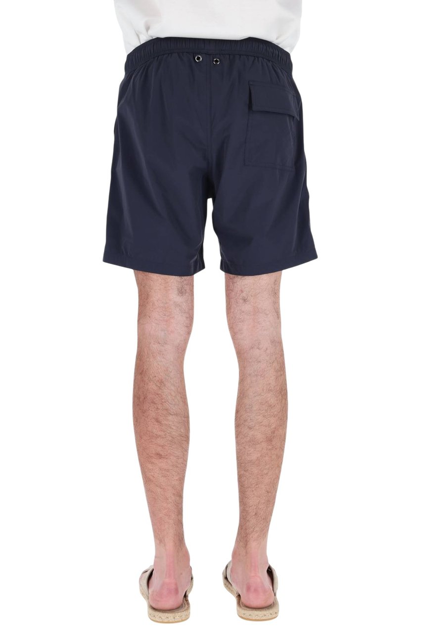 Herno Quick-Drying Navy Swim Shorts with Adjustable Waistband Blauw