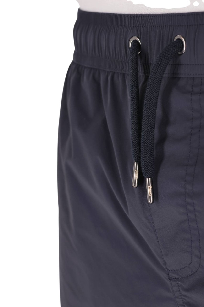 Herno Quick-Drying Navy Swim Shorts with Adjustable Waistband Blauw