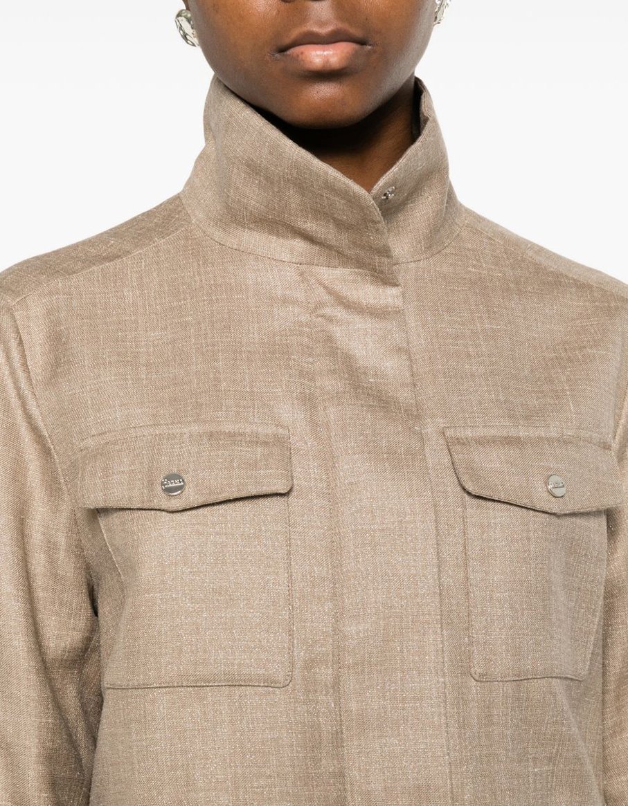 Herno Coats Camel Beige