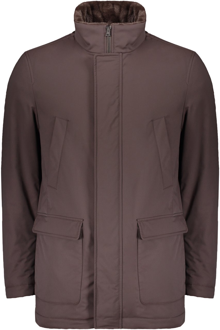 Herno Jacket with zip closure and buttons Bruin