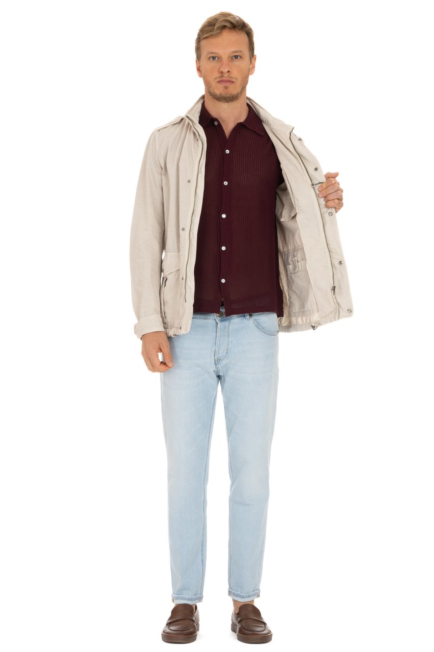 Herno Unlined Cotton-Linen Field Jacket Grijs