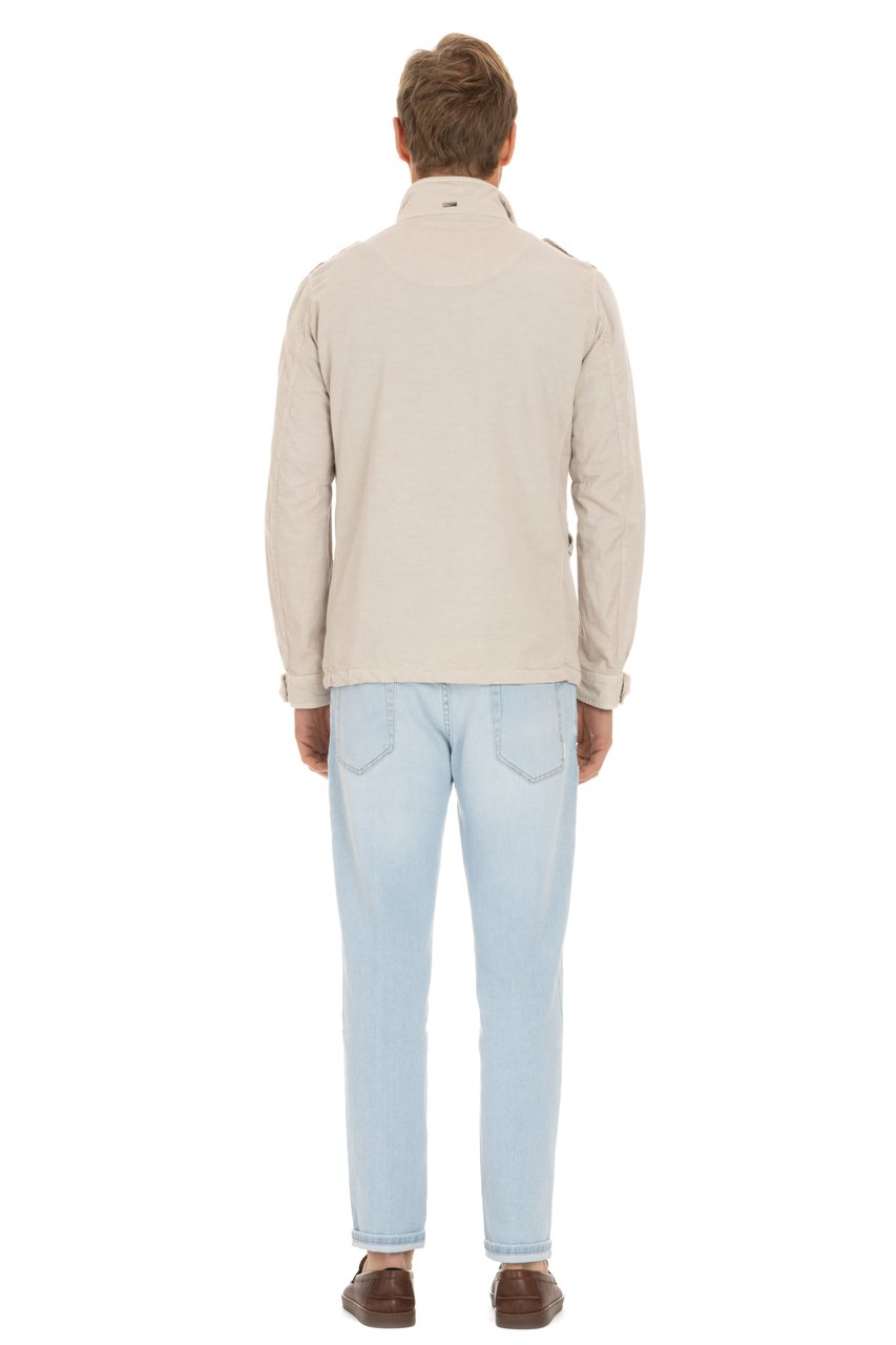 Herno Unlined Cotton-Linen Field Jacket Grijs