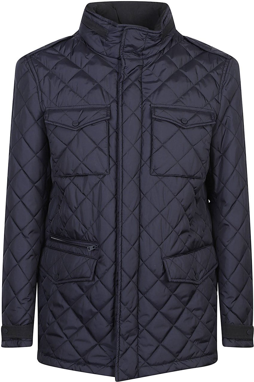 Herno Field Jacket Blue Blauw