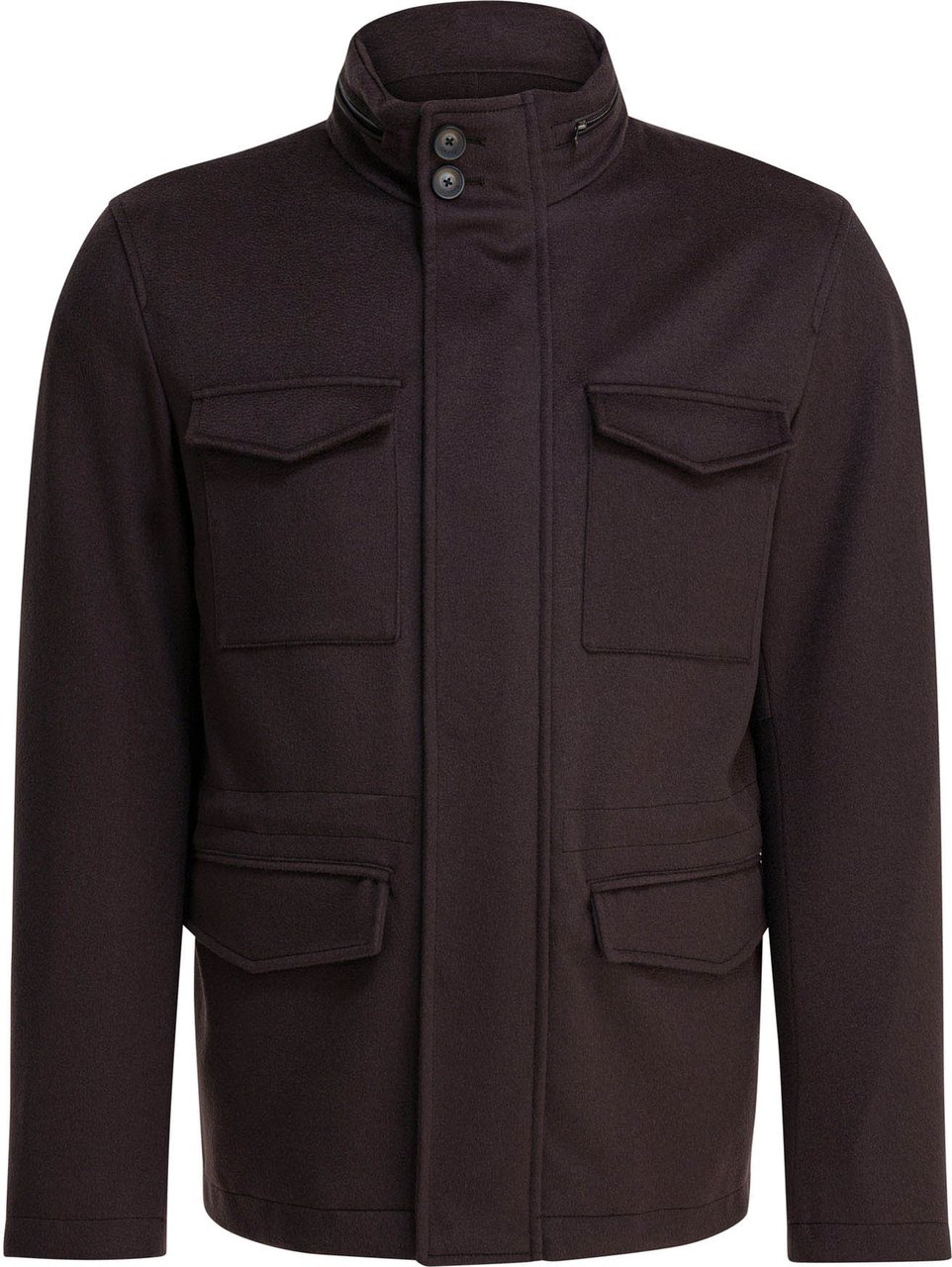 Herno Wool and cashmere short coat Bruin