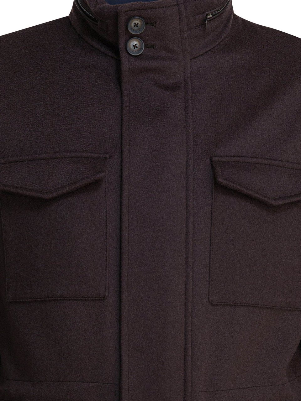 Herno Wool and cashmere short coat Bruin