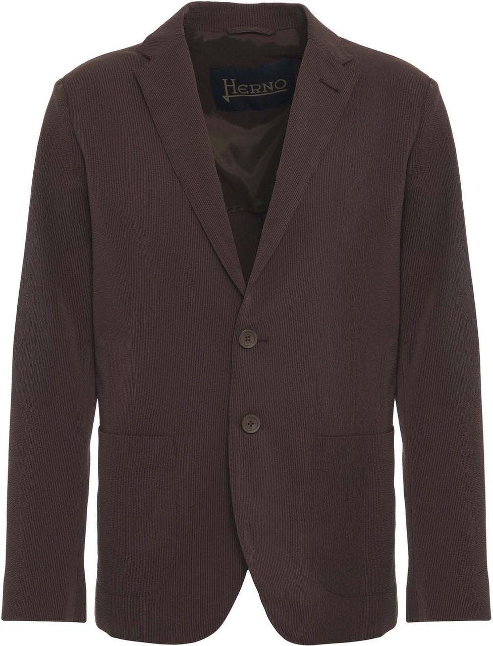 Herno Seersucker blazer Bruin