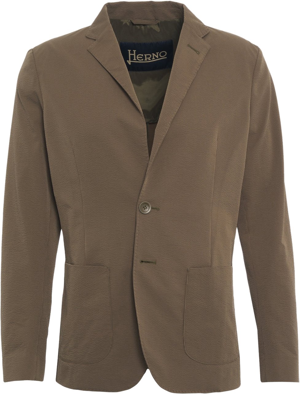 Herno Seersucker blazer Groen